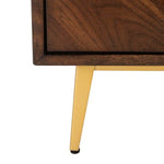 Safavieh Katia 3 Drawer Chest, CHS6413 - Chevron Walnut/Gold