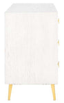 Safavieh Katia 3 Drawer Chest, CHS6413 - White Wash/Gold