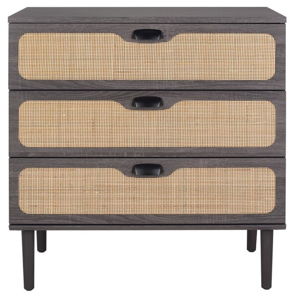 Safavieh Irelia 3 Drawer Chest, CHS9602 - Distressed Black 
