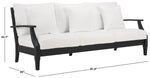 Safavieh Couture Martinique Wood Patio Sofa - Black / White