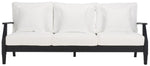 Safavieh Couture Martinique Wood Patio Sofa - Black / White