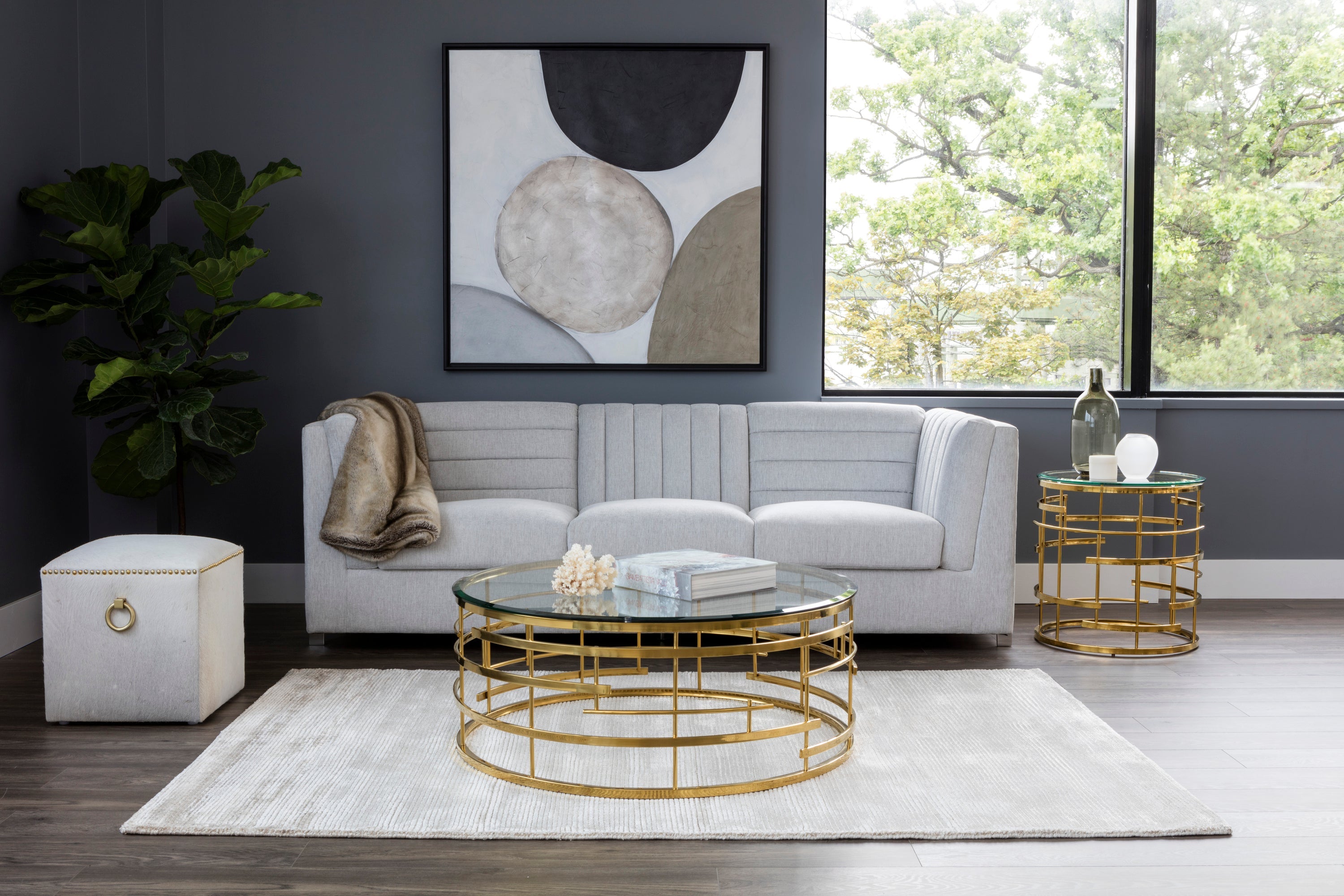Rocky Road - 48" X 48"  Black Floater Frame