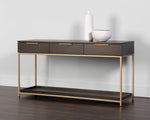 Rebel Console Table With Drawers  - Gold  Charcoal Grey
