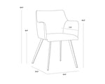 Griffin Dining Armchair - November Grey / Bravo Cognac