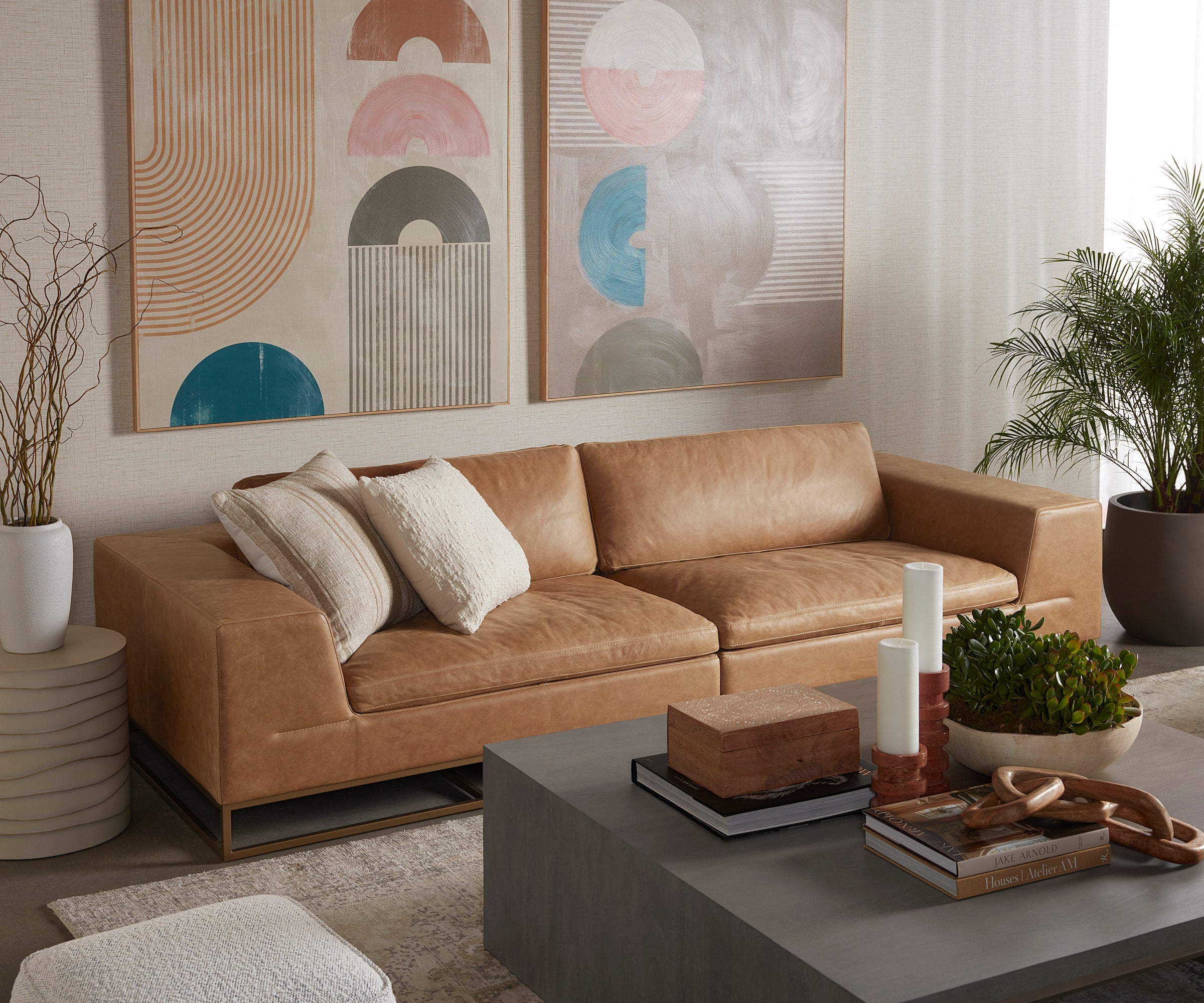 Ira Sofa - Camel Leather