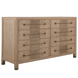 Gabby - Jordan Oak Wood Dresser - 8 Drawers, Cerused Natural - SCH-175439