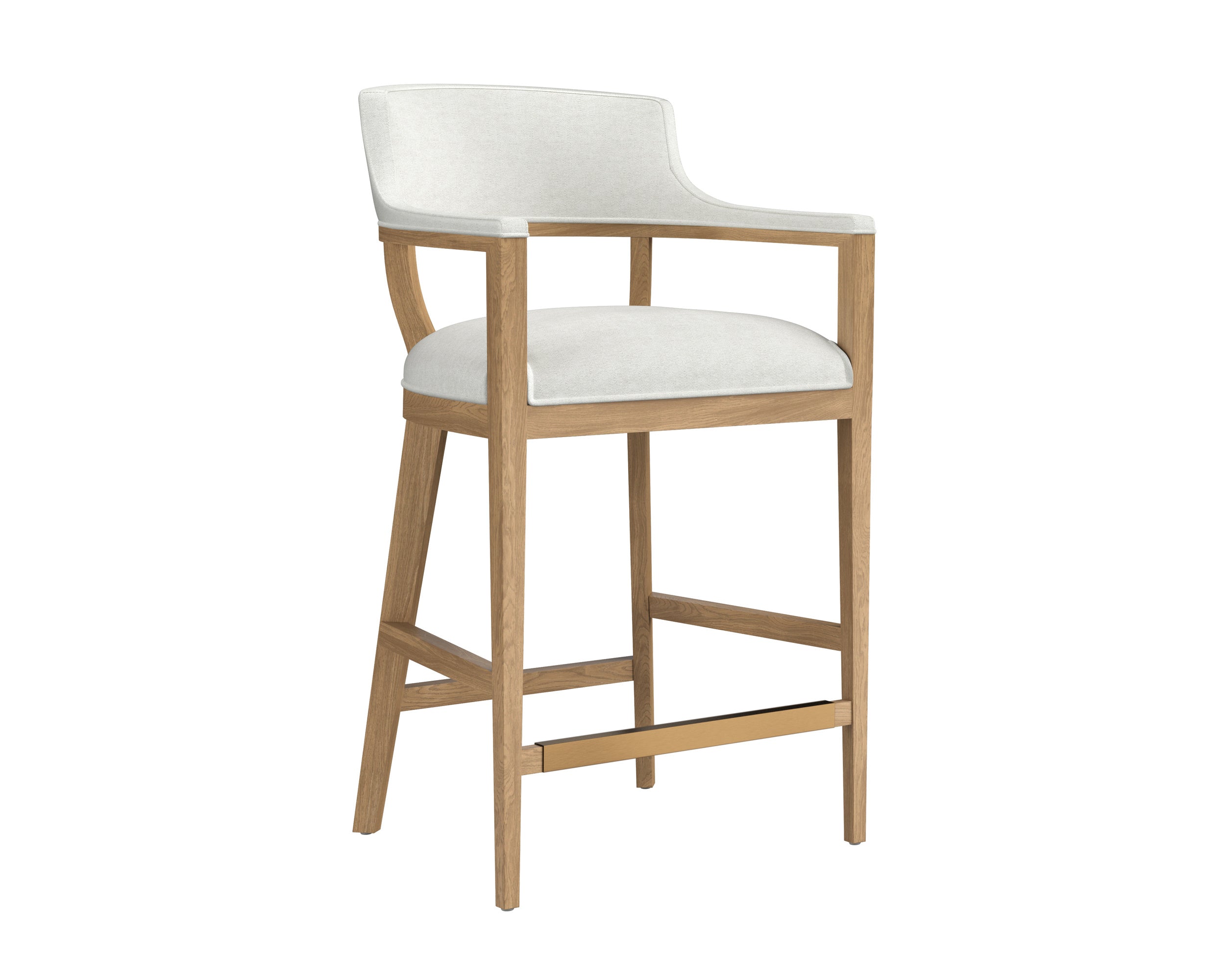 Brylea Barstool - Natural  Heather Ivory Tweed