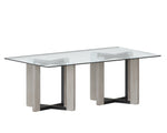 Rejane Dining Table Base - Black  Taupe