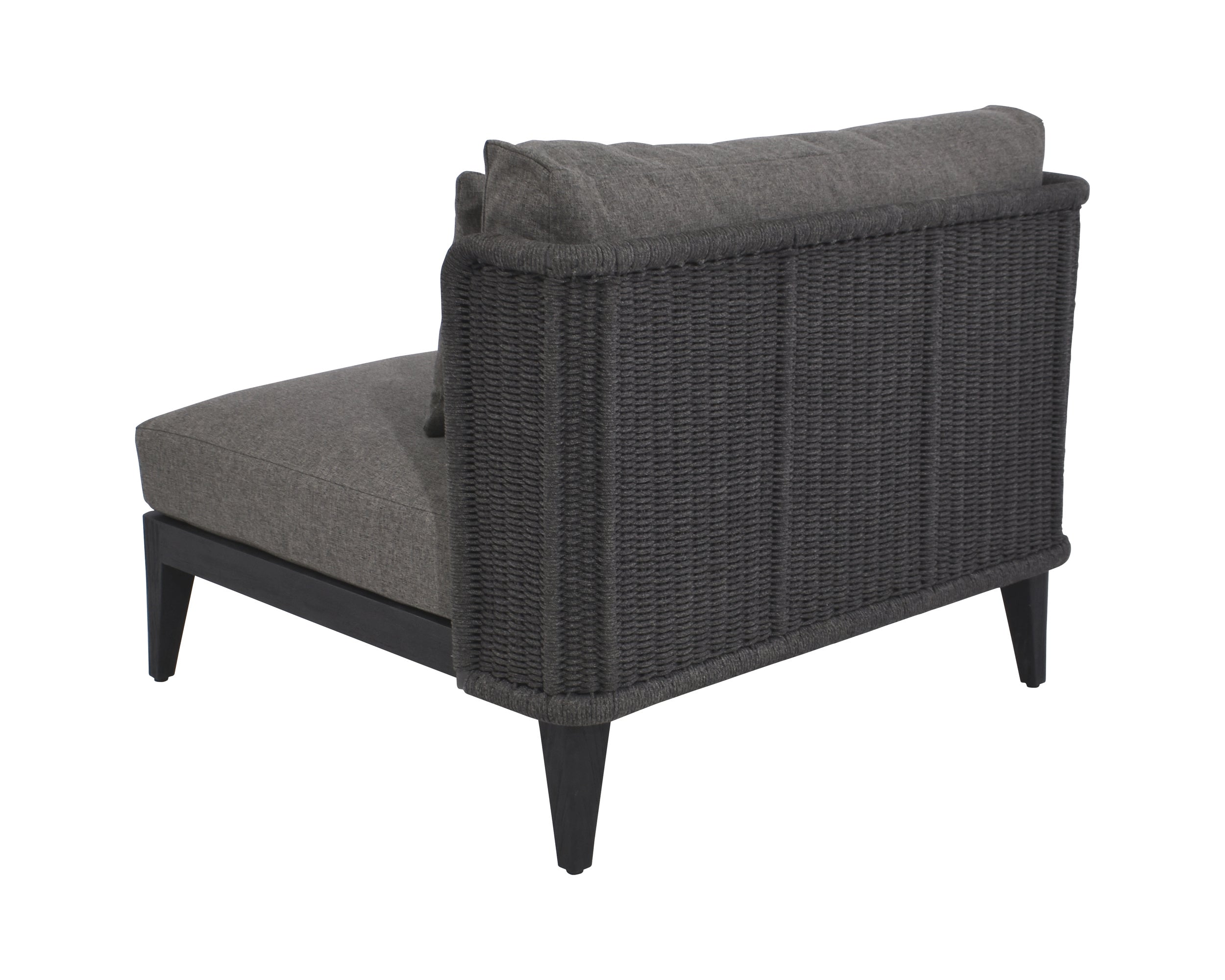 Ibiza Armless Chair - Charcoal  Gracebay Grey