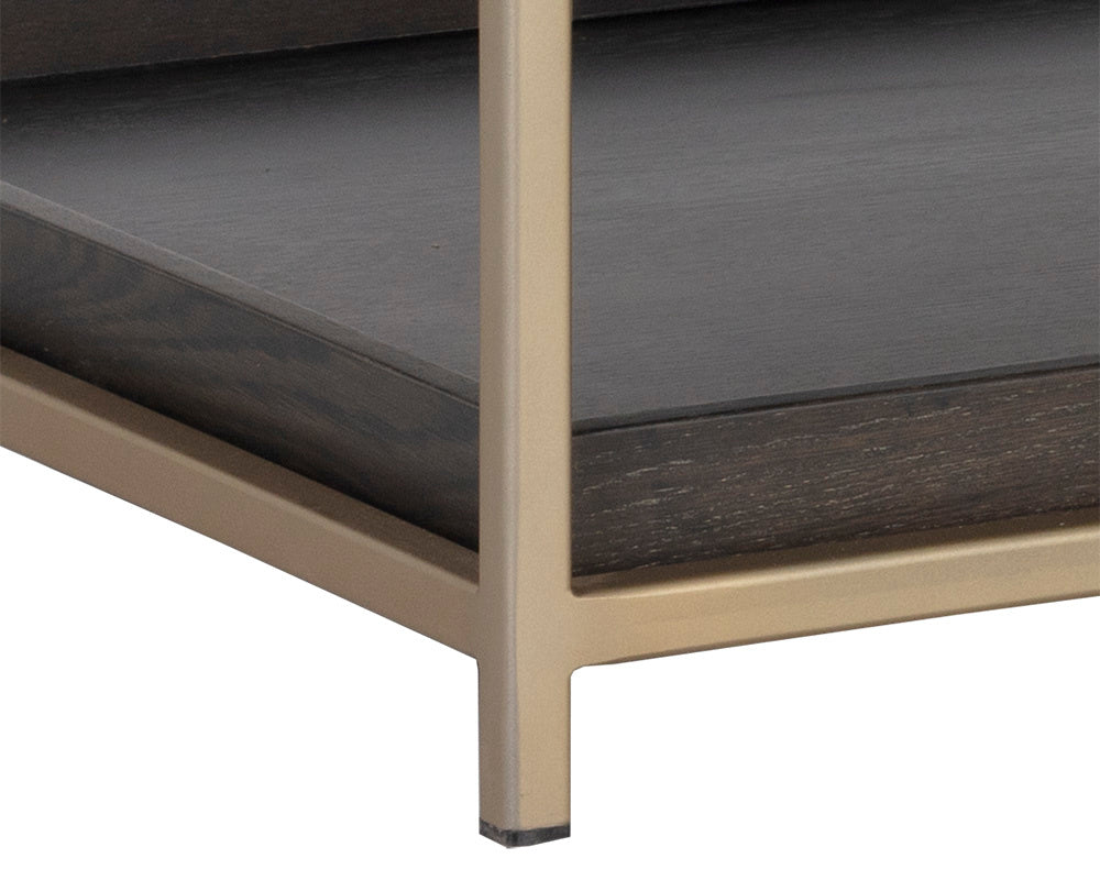 Rebel Console Table With Drawers  - Gold  Charcoal Grey