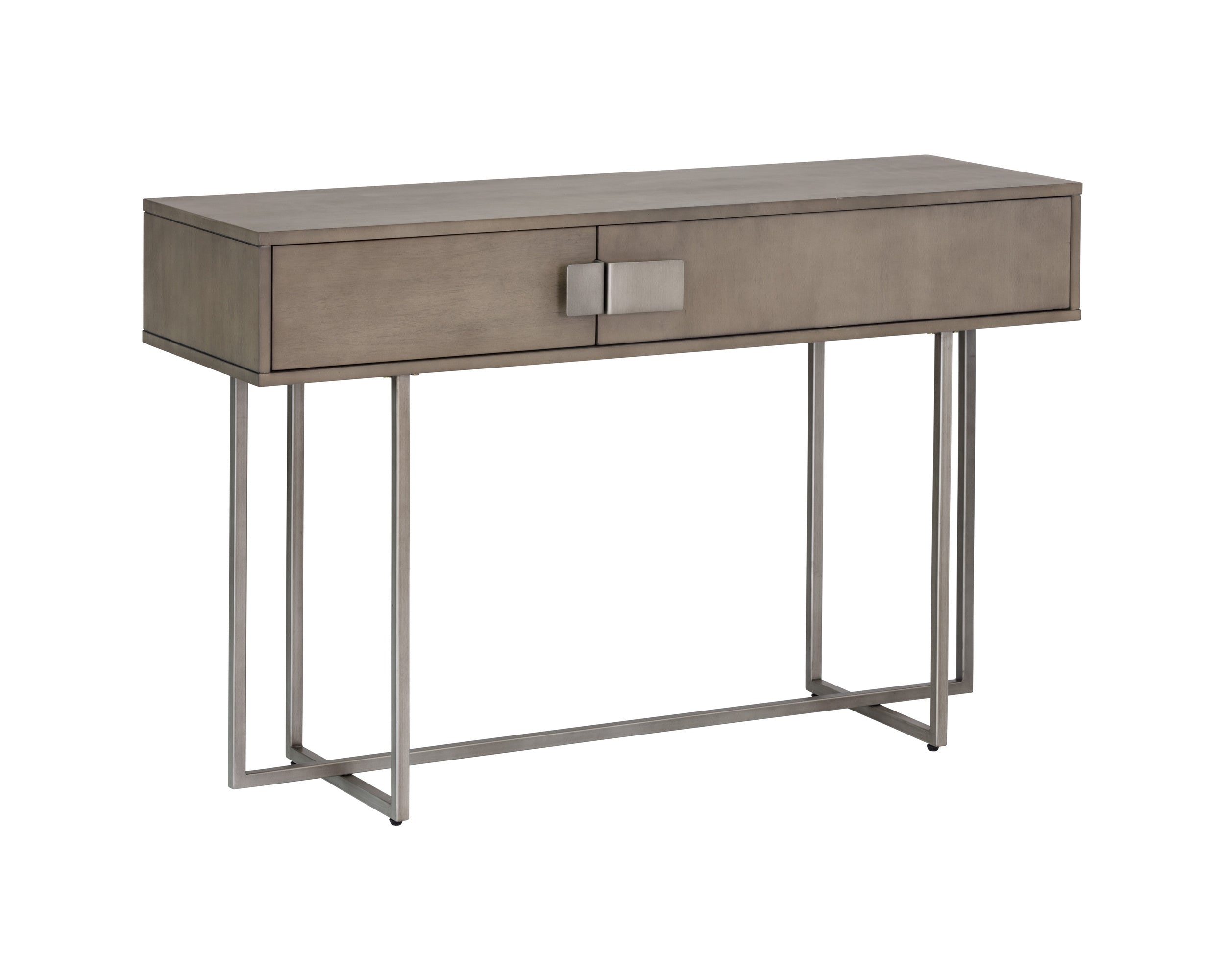 Jade Console Table - Antique Silver  Ash Grey