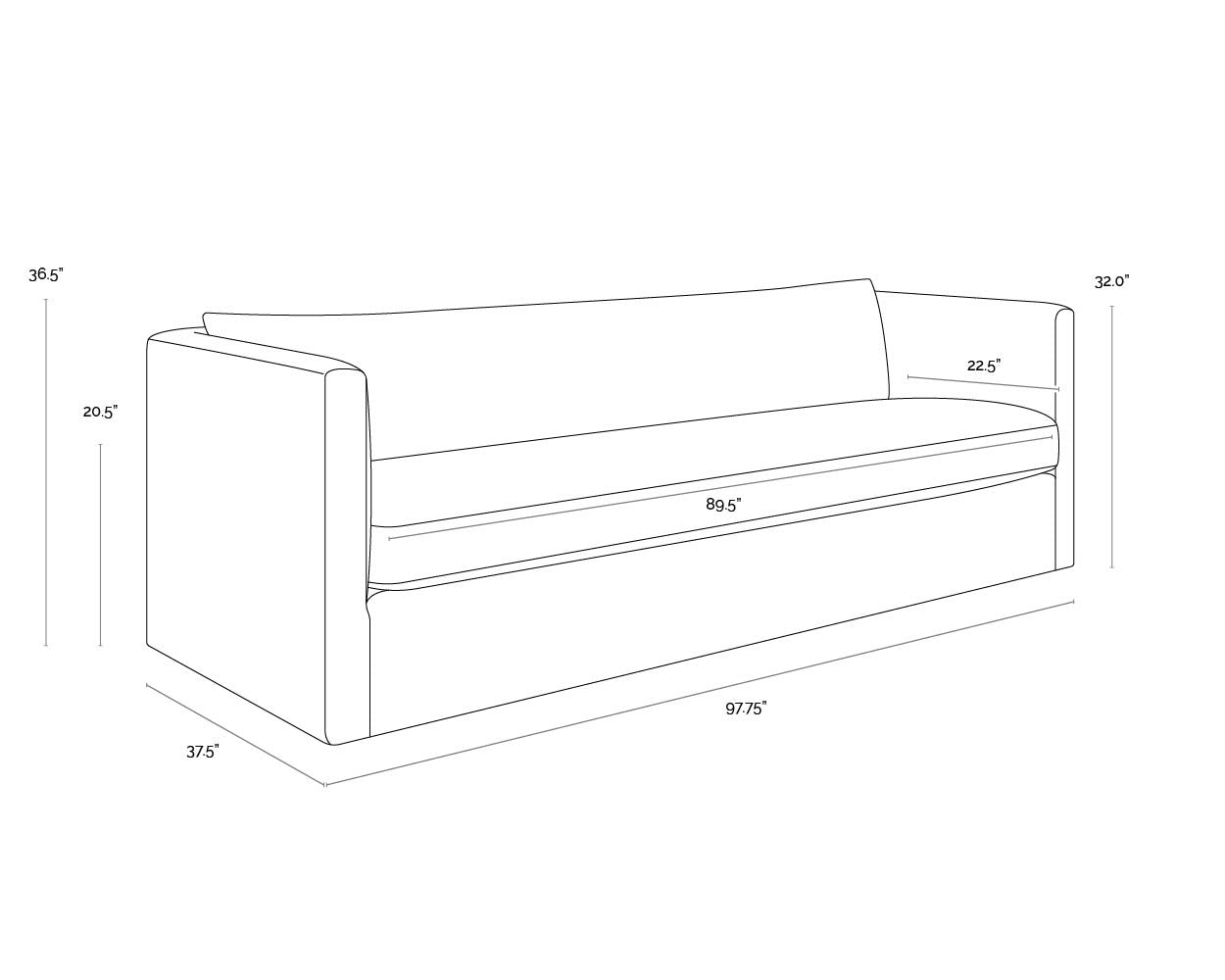 Leander Sofa - Danny Cream