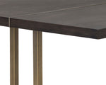 Jade Dining Table - Antique Brass  Dark Mango