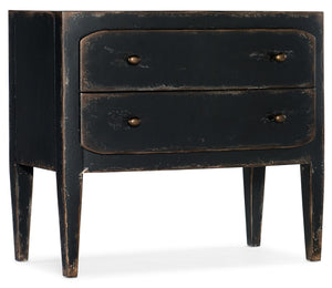Hooker Furniture - Ciao Bella Two-Drawer Nightstand- Black - 5805-90016-99