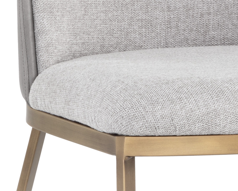 Marie Dining Chair - Belfast Heather Grey / Bravo Metal