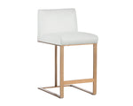Dean Counter Stool - Antique Brass  Cantina White