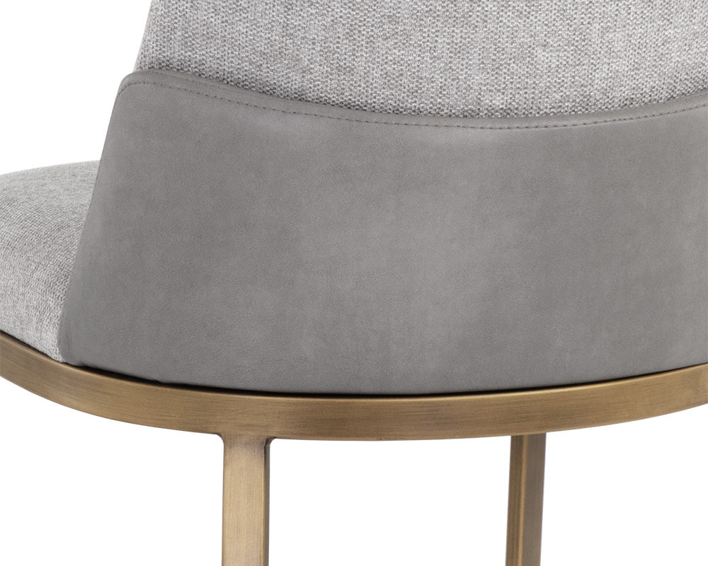 Marie Dining Chair - Belfast Heather Grey / Bravo Metal