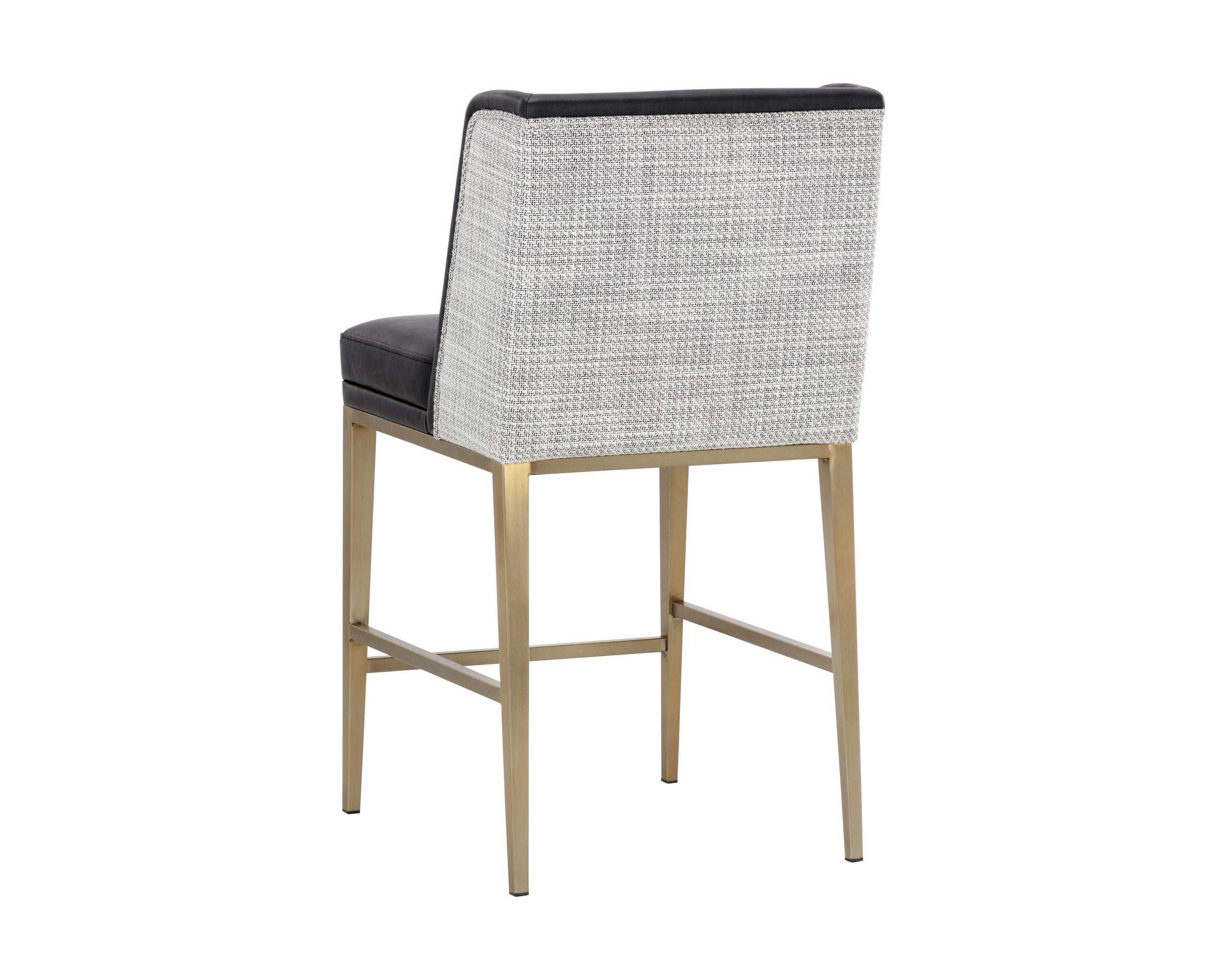 Joplin Counter Stool - Milliken Charcoal / Vera White Pepper