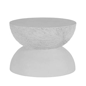 Summer Classics - Darley Cast Stone Round Outdoor Pedestal Coffee Table - Natural Stone - 1419101