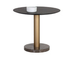 Monaco Bistro Table - Gold  Grey Marble / Charcoal Grey