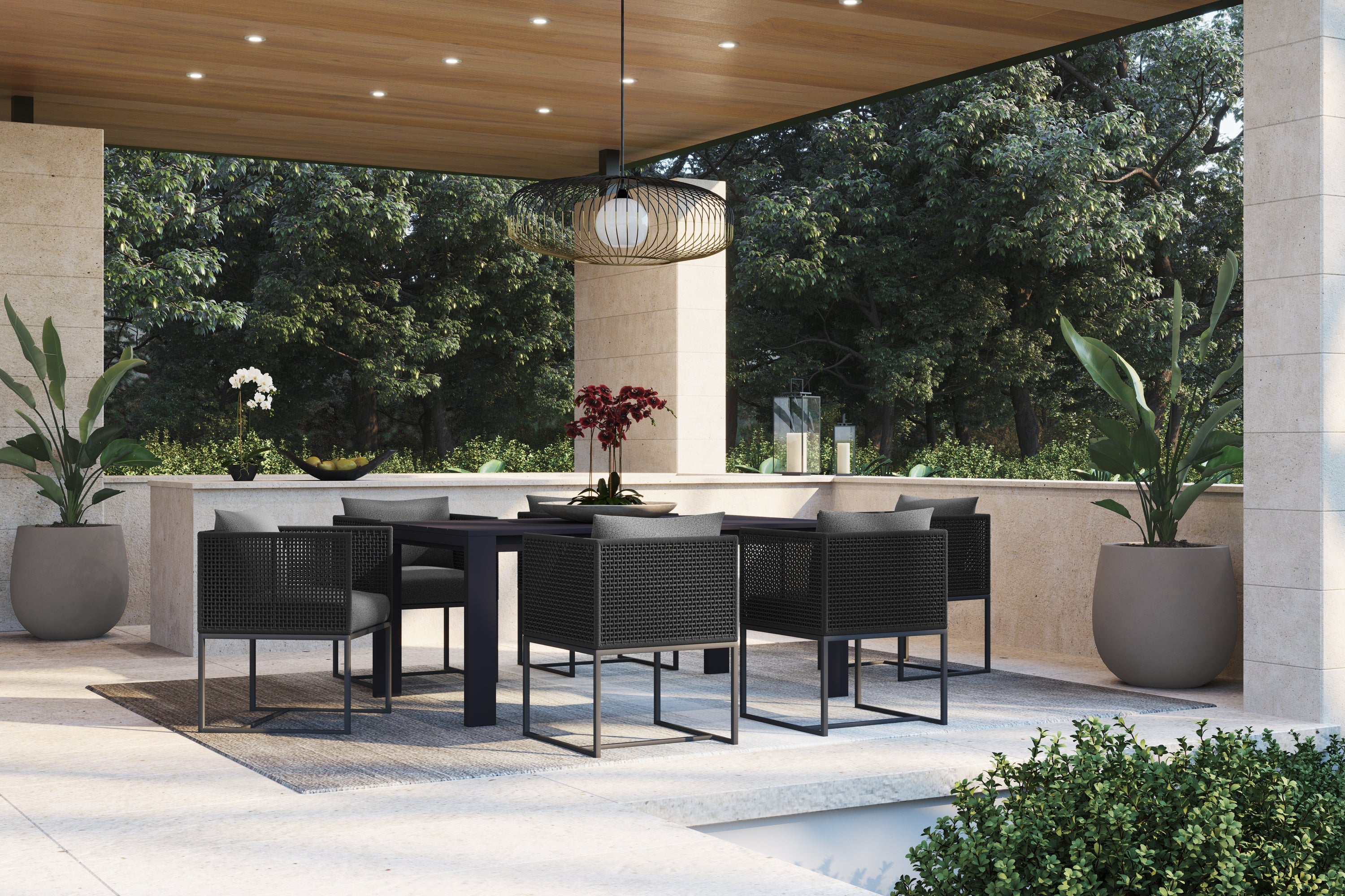 Lucerne Dining Table  Sterling Black -