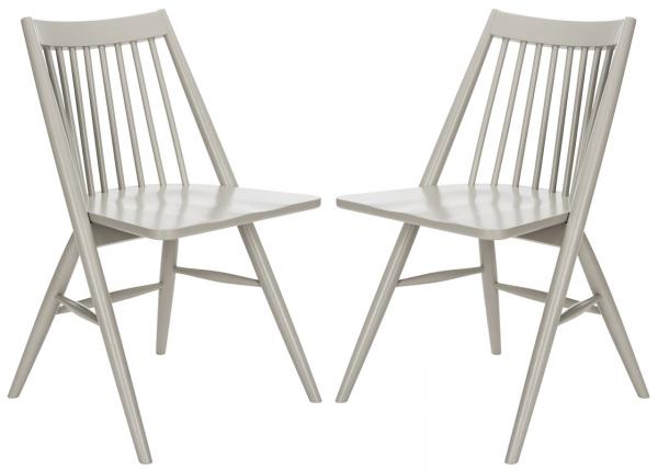 Safavieh Wren 19H Spindle Dining Chair (Set of 2), DCH1000 - Grey