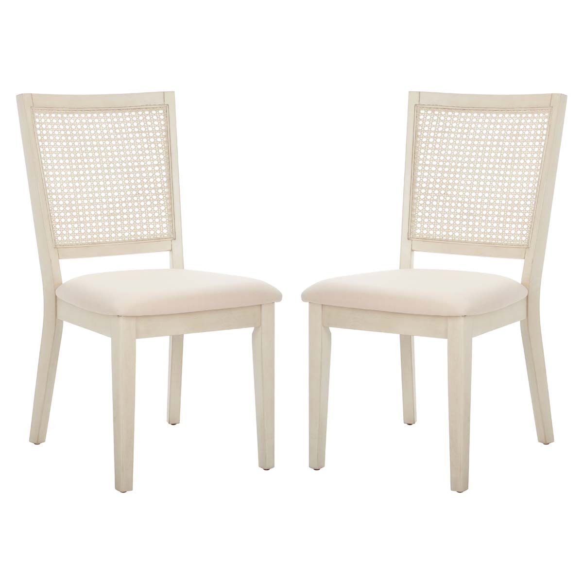 Safavieh Margo Dining Chair (Set of 2) , DCH1012 - White Washed / Beige
