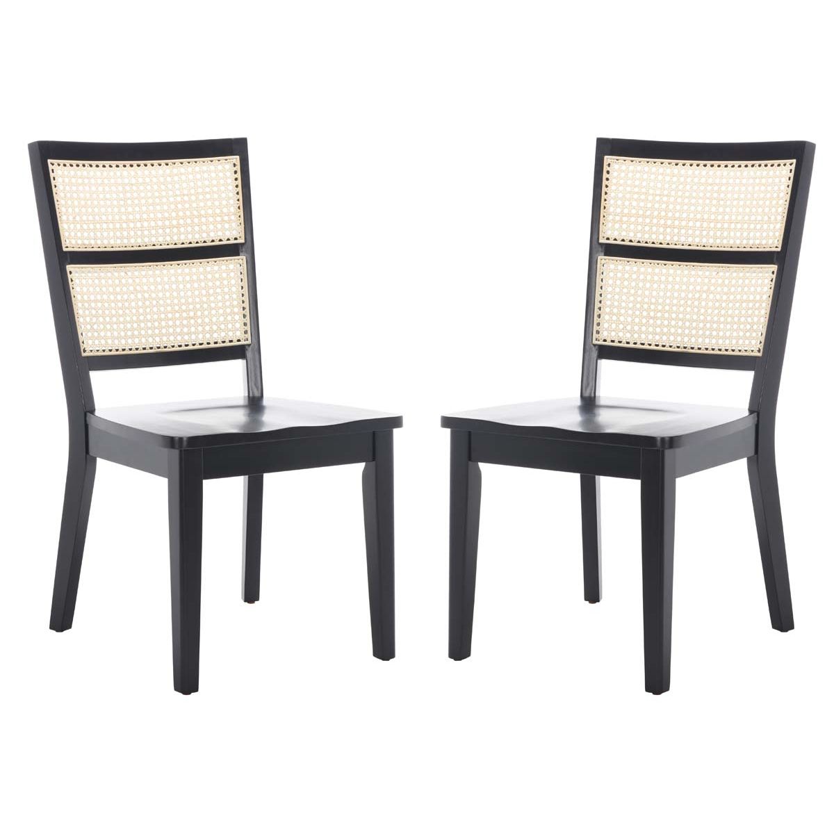 Safavieh Toril Dining Chair (Set of 2) , DCH1013 - Black / Natural
