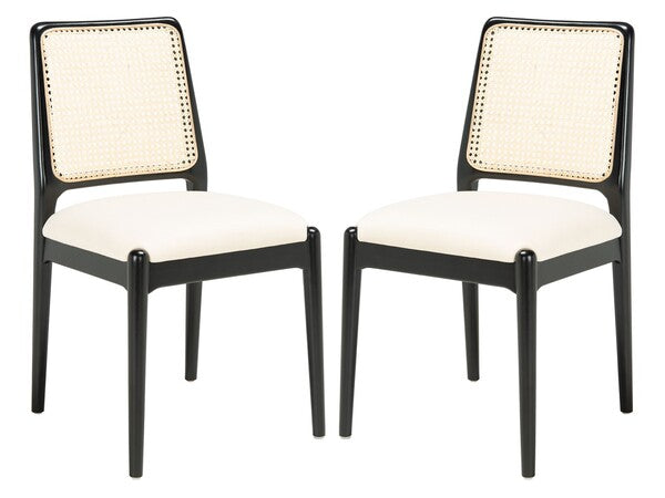Safavieh Reinhardt Rattan Dining Chair, DCH8800 - White / Black
