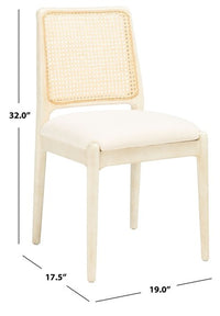 Safavieh Reinhardt Rattan Dining Chair, DCH8800 - White / Ivory