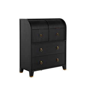 Gabby - Maison Mindi Wood Chest - 4 Drawers, Brushed Black - SCH-170505