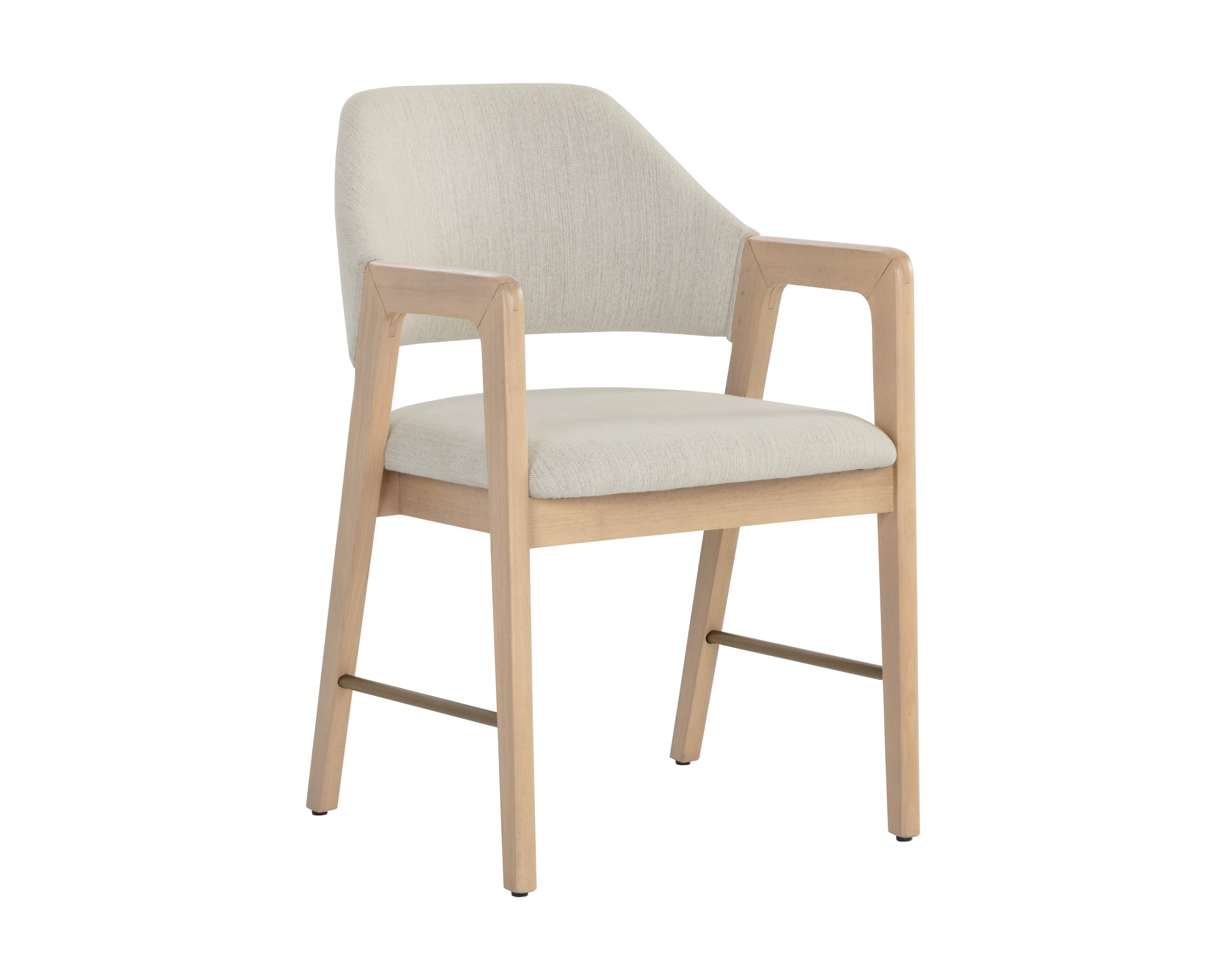 Milton Dining Armchair - Light Wash  Mina Ivory