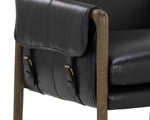 Mauti Dining Armchair - Distressed Brown  Cortina Black Leather