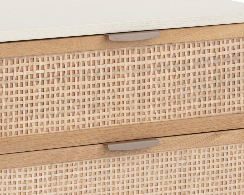 Avida Nightstand - Champagne Gold  Cream/Natural