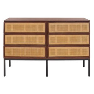 Safavieh Zadie 6 Drawer Rattan Dresser, DRS5003
