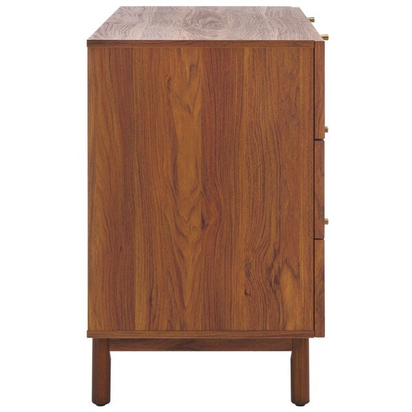 Safavieh Aino 6 Drawer Dresser, DRS9600 - Walnut
