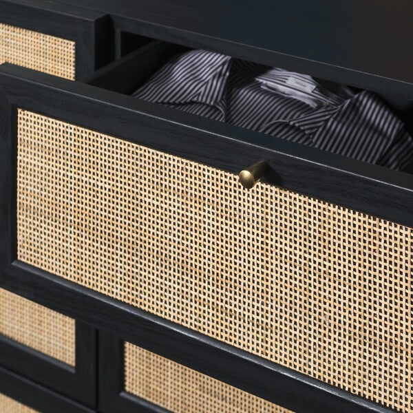 Safavieh Aino 6 Drawer Dresser, DRS9600 - Black