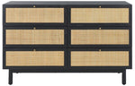 Safavieh Aino 6 Drawer Dresser, DRS9600 - Black