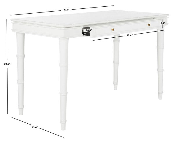 Safavieh Noely Modern Coastal Writing Desk , DSK3500 - White