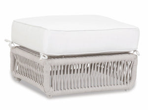 Sunset West - Dana Rope Ottoman in Linen Canvas w/ Self Welt - Natural - SW4301-OTT-LCN-STKIT