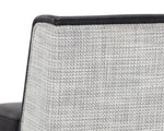 Joplin Counter Stool - Milliken Charcoal / Vera White Pepper