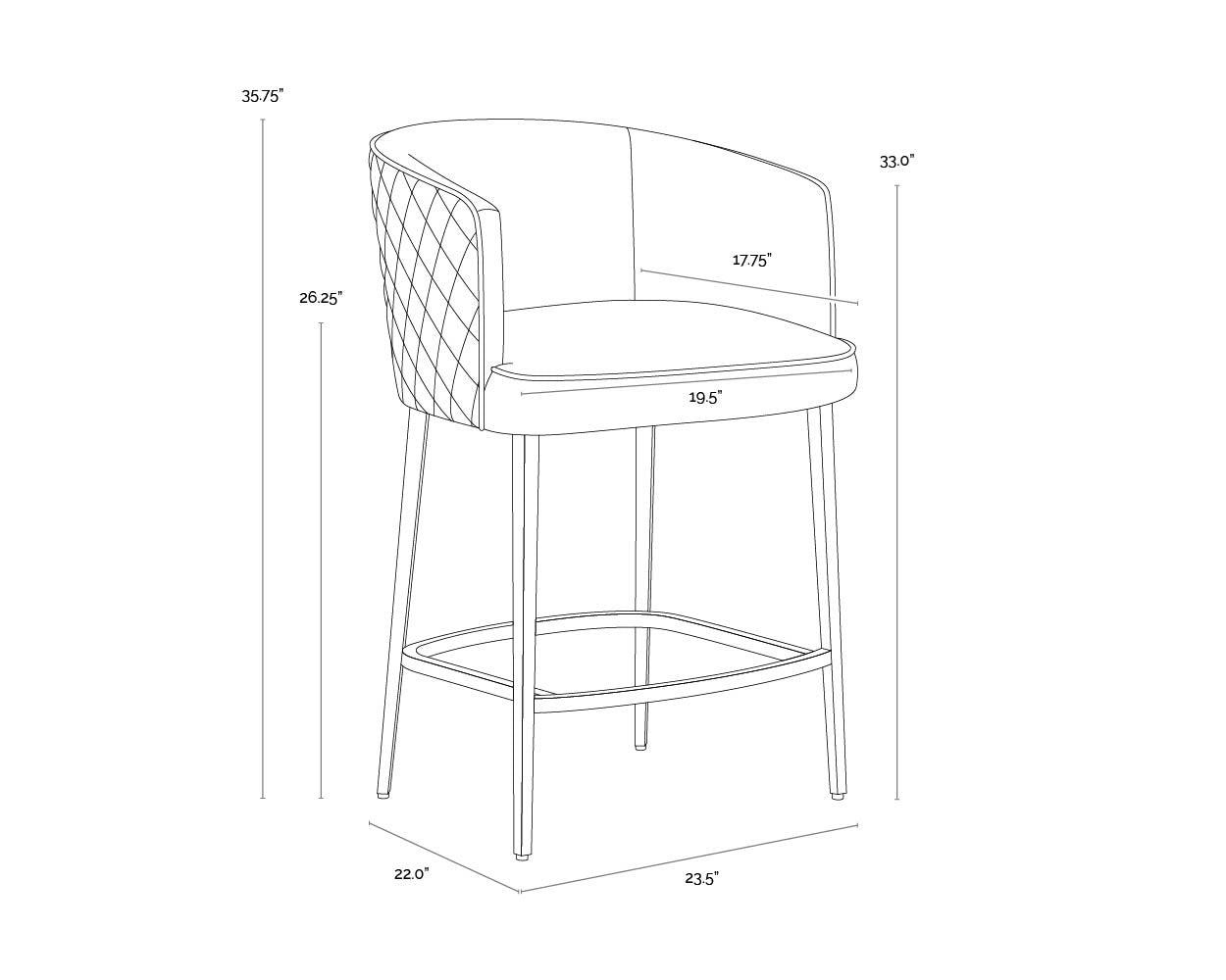 Cornella Counter Stool - Meg Olive