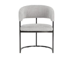 Marris Dining Armchair - Gunmetal  Belfast Heather Grey