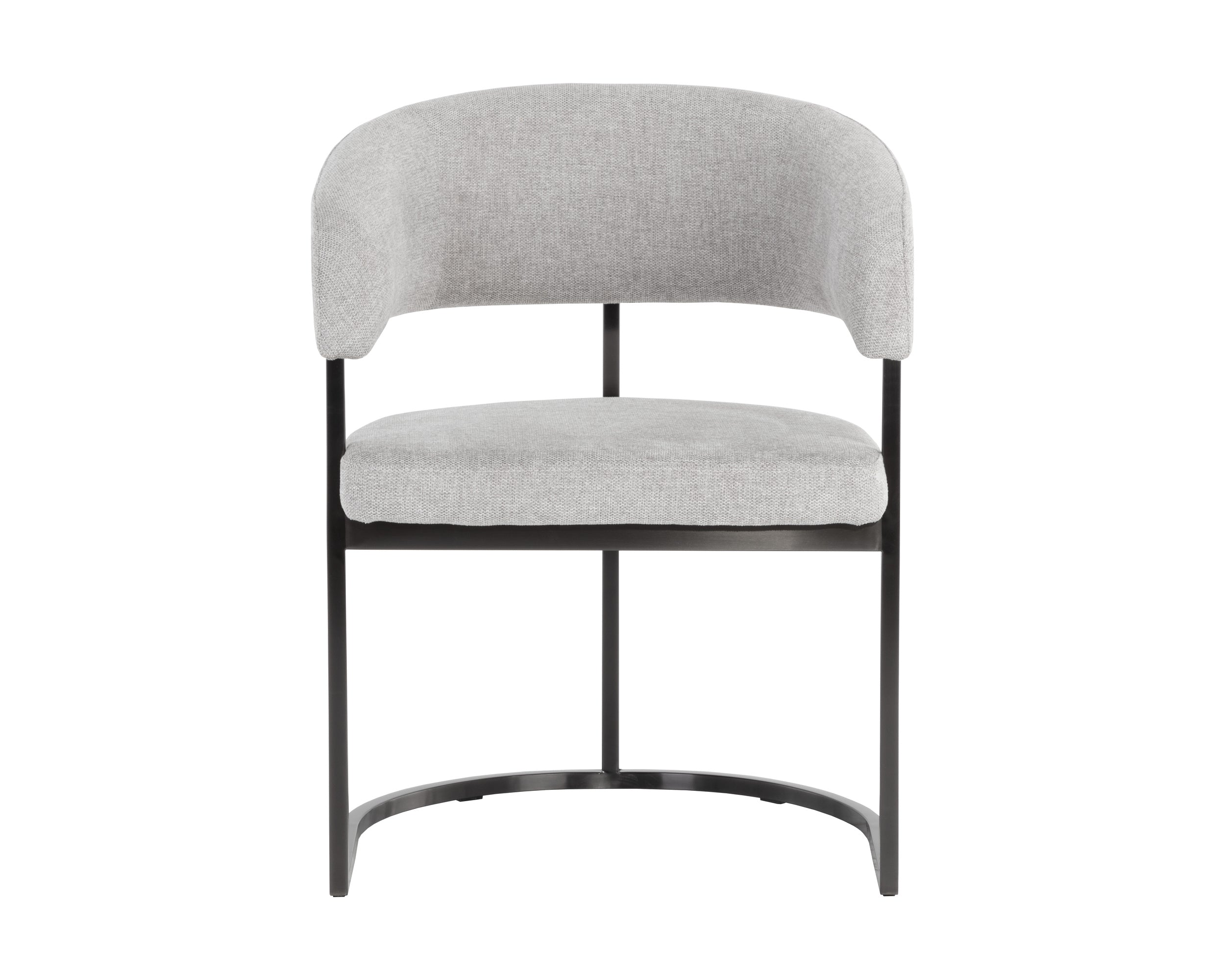 Marris Dining Armchair - Gunmetal  Belfast Heather Grey