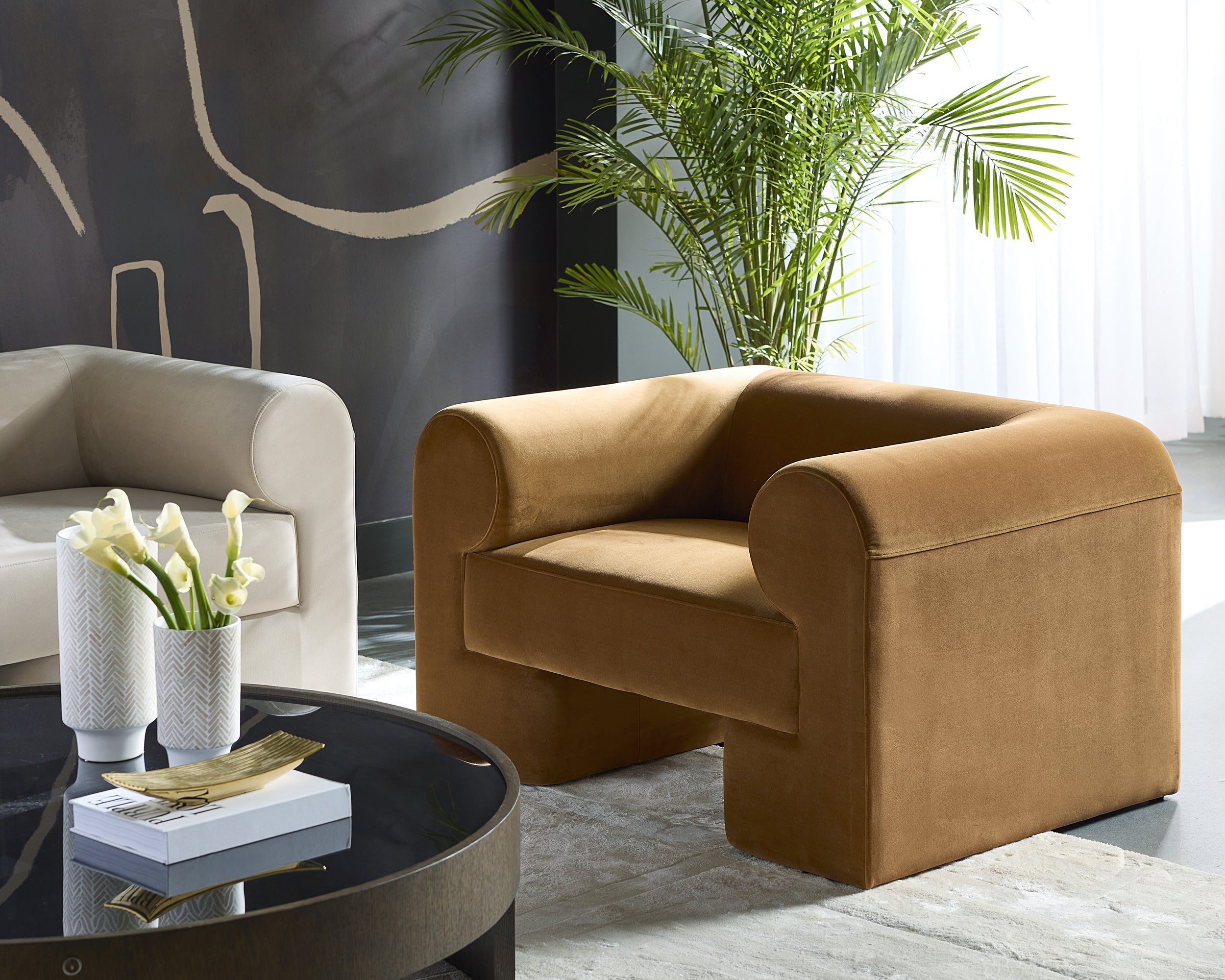 Ionic Armchair - Meg Gold