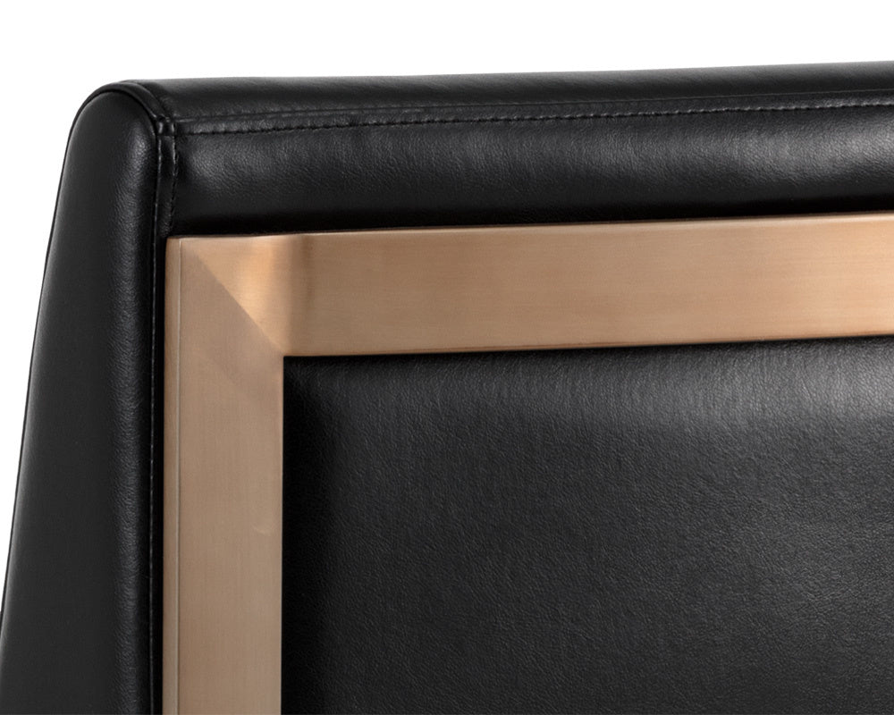 Dean Counter Stool - Antique Brass  Cantina Black