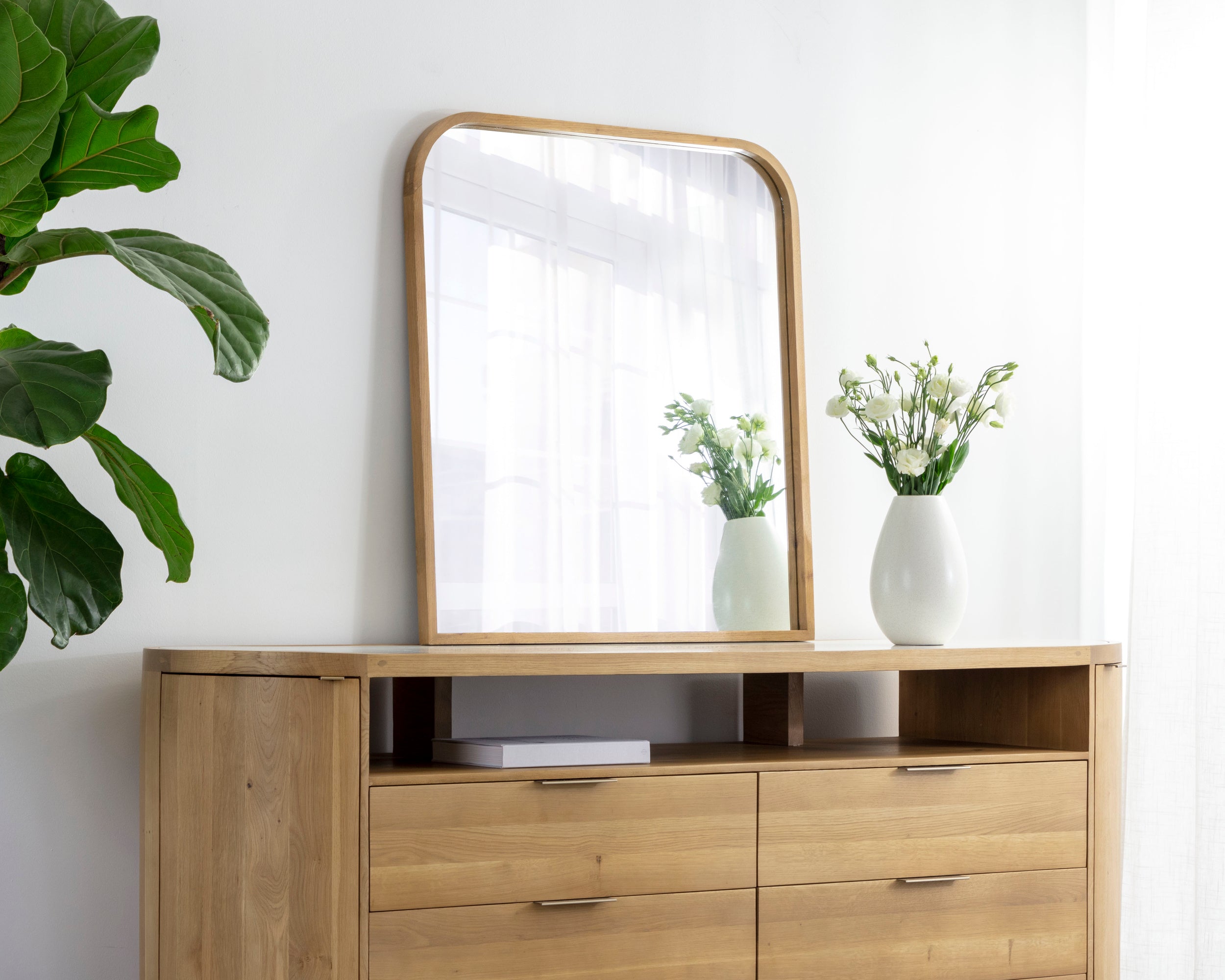 Calabasas Wall Mirror - Rustic Oak