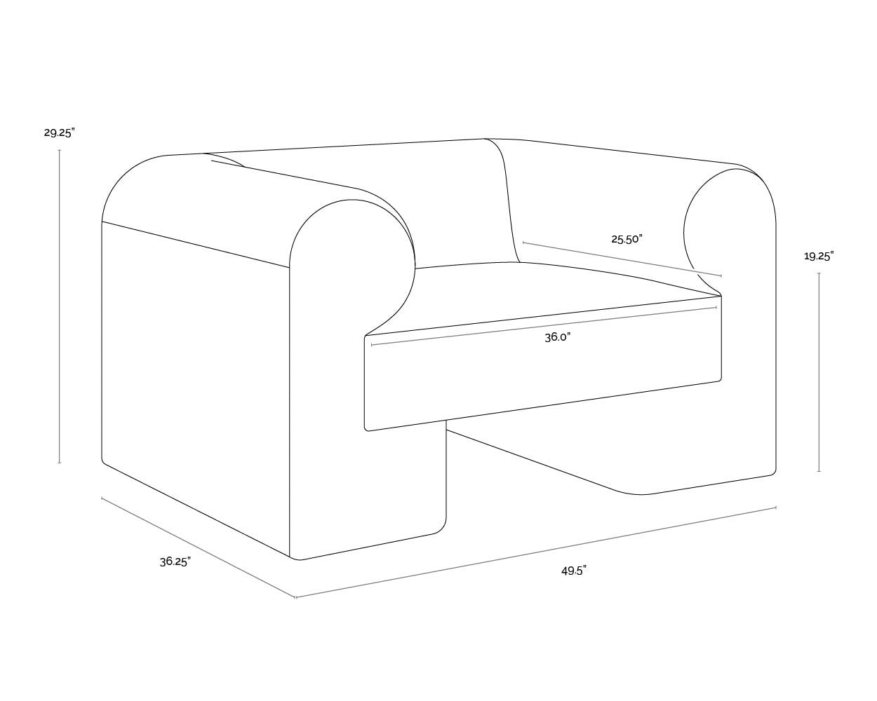Ionic Armchair - Meg Gold
