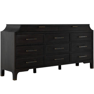 Gabby - Alexandra Mahogany Dresser - 11 Drawers, Cerused Forest Black - SCH-175633