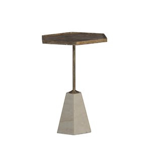 Gabby - Lucinda Metal Hexagon Pedestal Side Table - SCH-270275